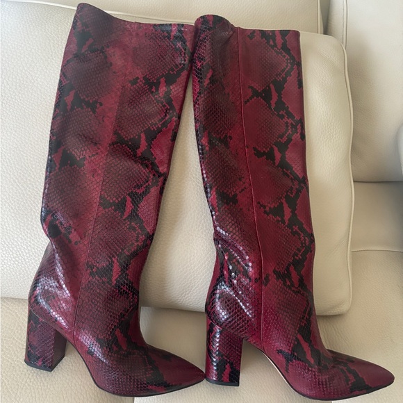 Vero Cuoio Red Animal Print knee-high, red. - Picture 2 of 6